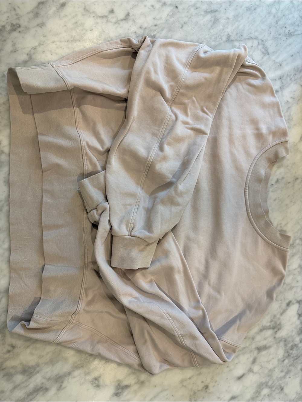 lululemon athletica cropped Crewneck Sweatshirt in beige
